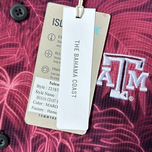 NWT Tommy Bahama shirt men's medium Texas A&M Hawaiian themed - Picture 5 of 11